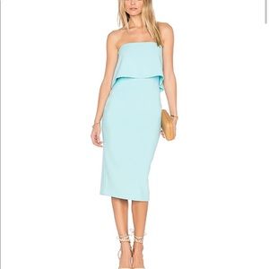 Beautiful light blue strapless Likely dress